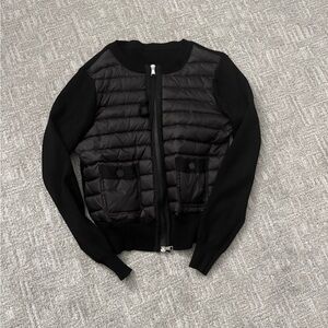 Designer inspired puffer knit jacket